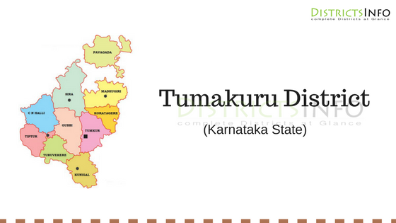 Tumakuru District With Talukas in Karnataka State