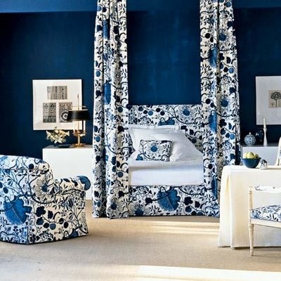 The Glam Pad: Beautiful Blue and White Bedrooms