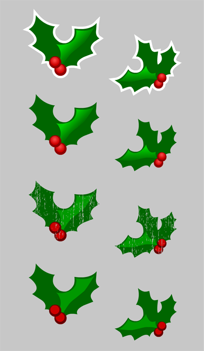 clip art christmas holly - photo #35