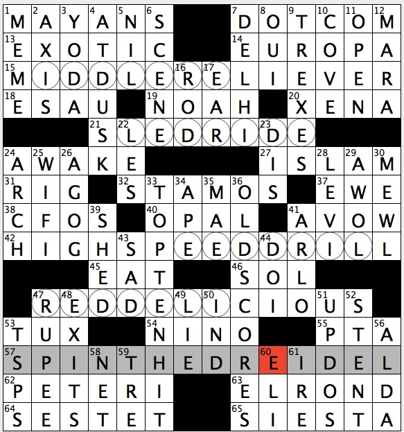 Rex Parker Does the NYT Crossword Puzzle: Indian megacity of 28+ million /  MON 12-23-19 / Tolkien's Lord of Rivendell / One of 38 for Madonna  billboard record / Biblical birthright seller /