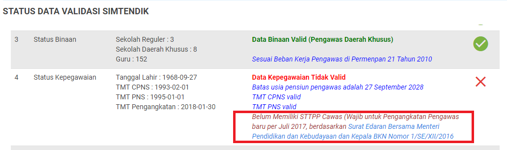 CARA CEK SKTP PENGAWAS SEKOLAH (INFO PENGAWAS SEKOLAH