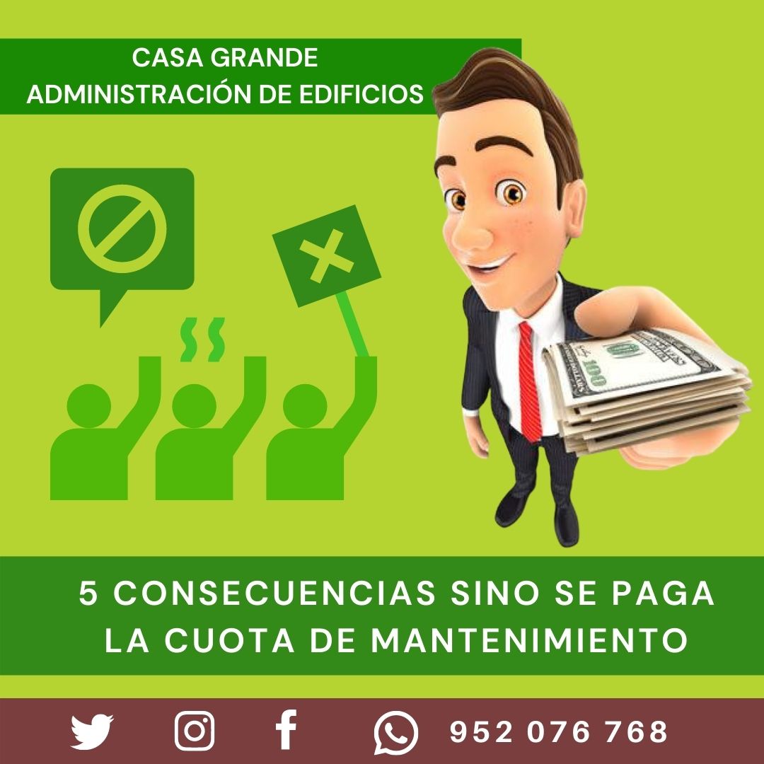 5 CONSECUENCIAS SINO SE PAGA LA CUOTA DE MANTENIMIENTO