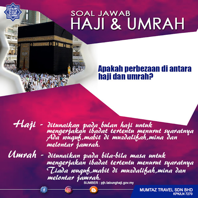 UMRAH & UPAH HAJI SOAL JAWAB  APAKAH PERBEZAAN HAJI DAN UMRAH