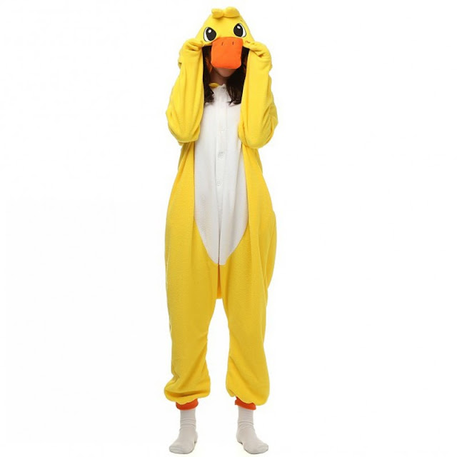 Yellow Duck Kigurumi Onesies Pajamas