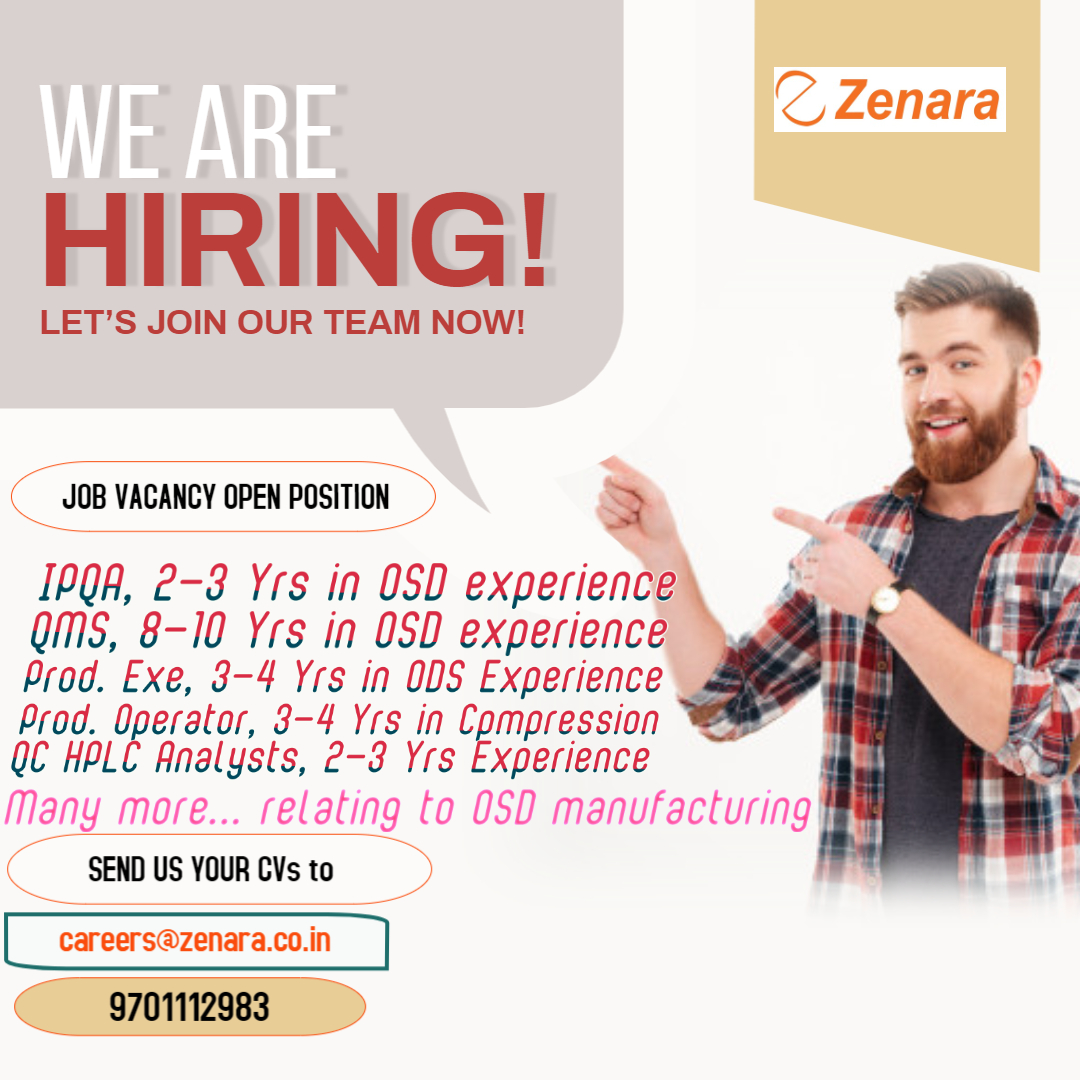Zenara Pharma Pvt Ltd Urgent Openings For Ipqa Qms Production Qc Departments Apply Now Pharma Wisdom View list of latest vacancies in armoz pharma pvt limited 2020 for fresh students and experienced job seekers. zenara pharma pvt ltd urgent