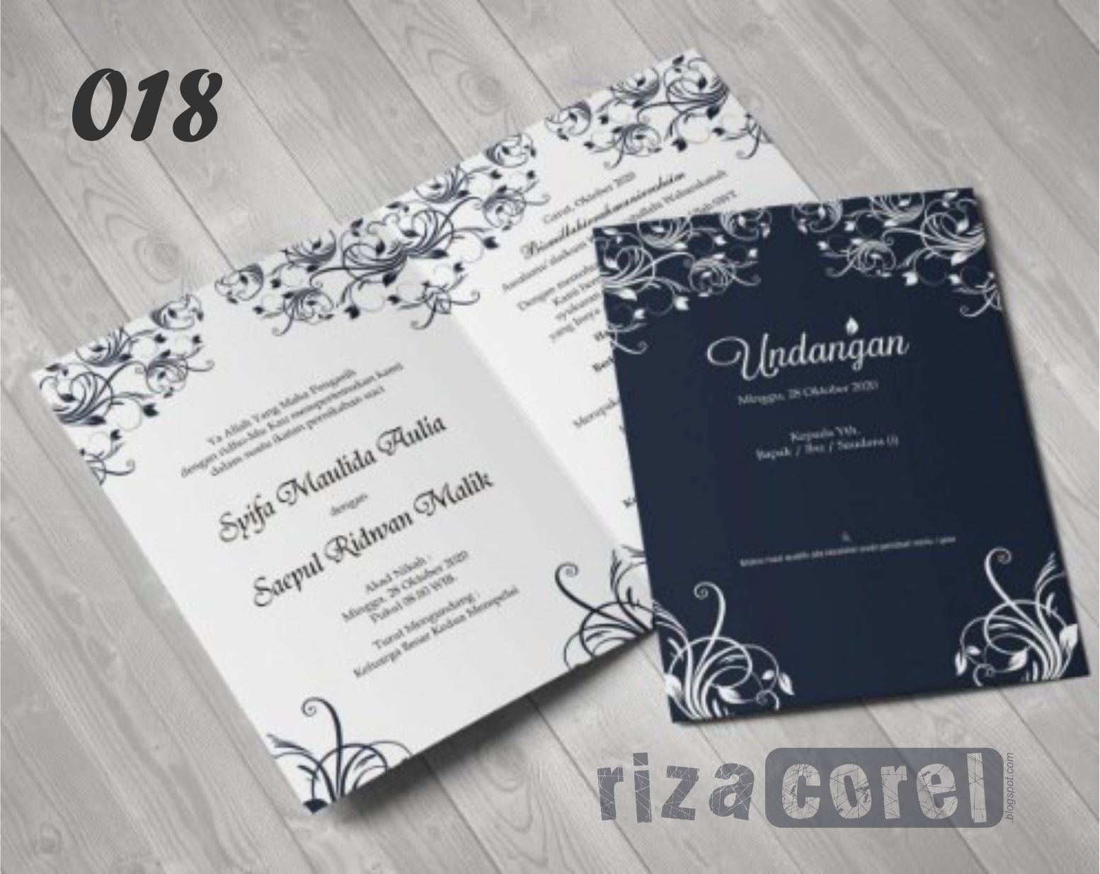 50 Undangan Pernikahan Vintage Keren Riza Corel