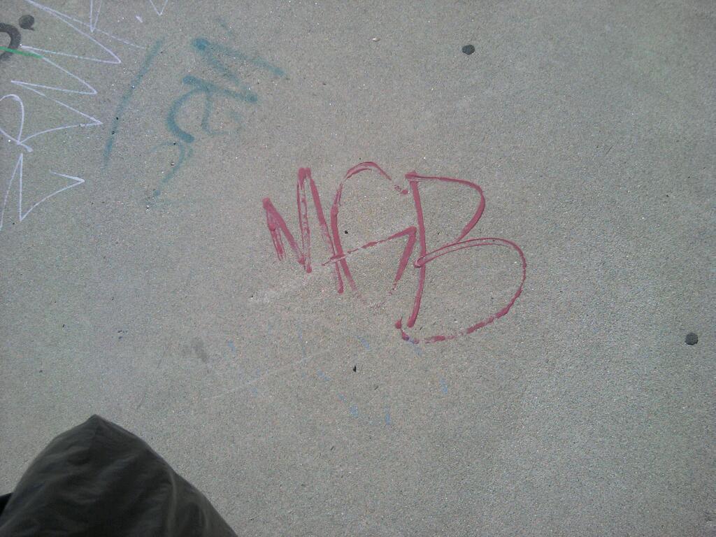 blood gangs graffiti: Miller gangster blood ( MGB )