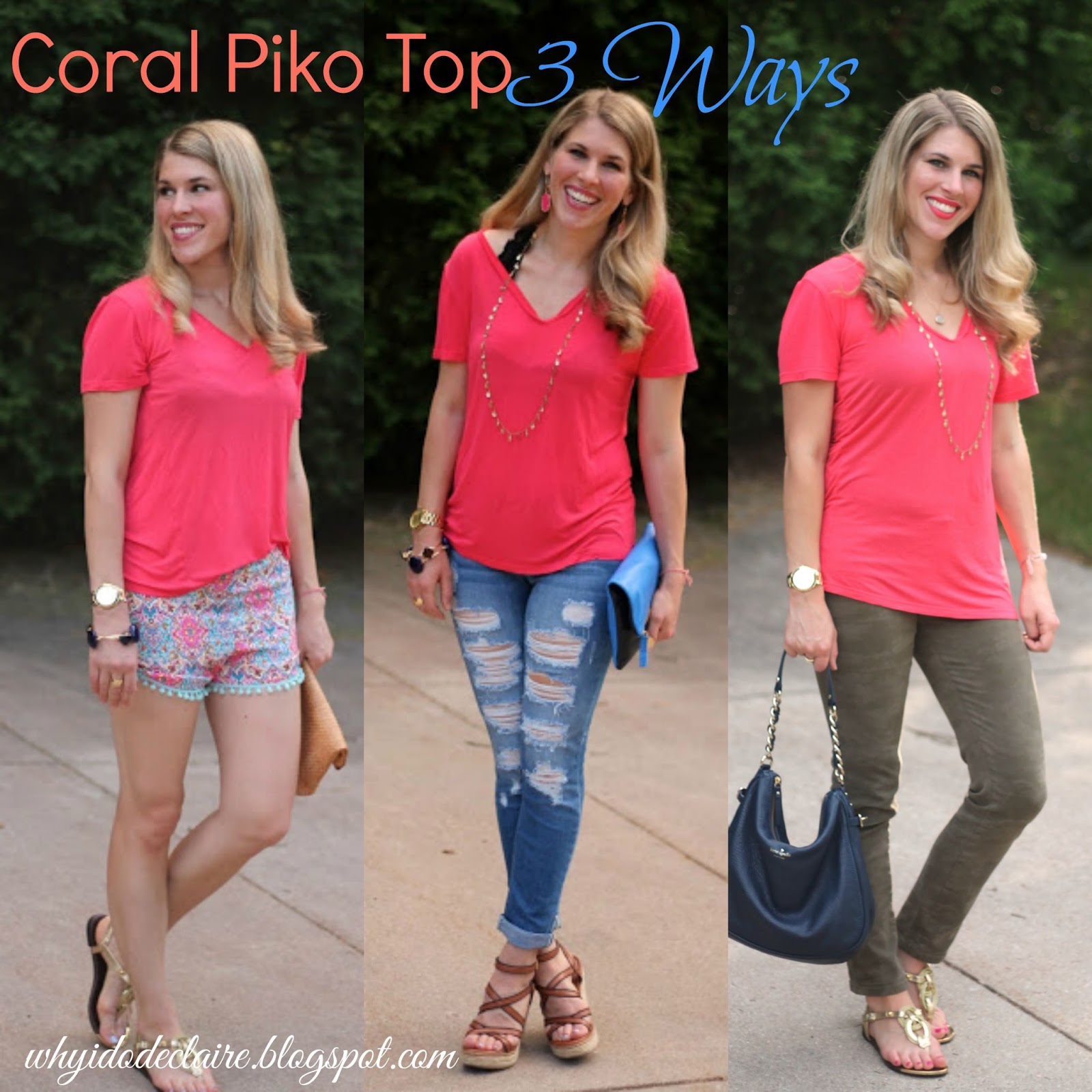 Coral Piko Top 3 Ways