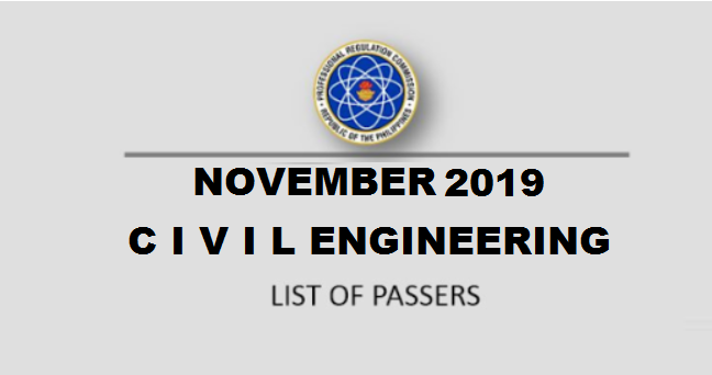 November 2019 Civil Engineering Board Exam Result A M