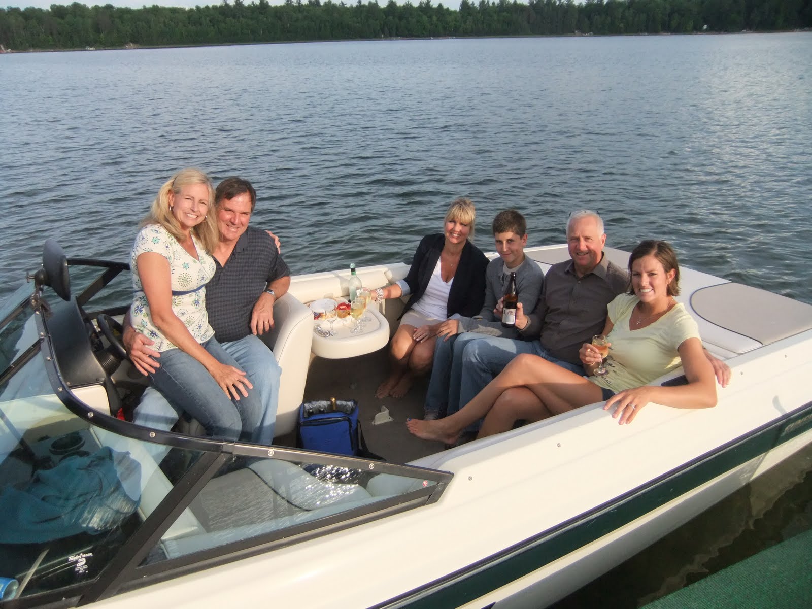 Zauggs Resort water fun on Anvil Lake in Eagle River, WI