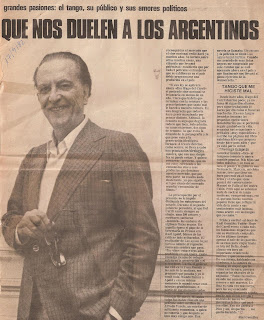 Reportaje a Hugo del Carril a sus 70 años, de Clarin Revista 