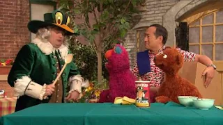 Alan, Telly, Baby Bear, the Quacker Duck Man, Bobby Moynihan, Sesame Street Episode 4325 Porridge Art season 43