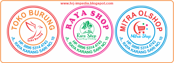 Contoh Stempel Toko Logo Toko Online Logo