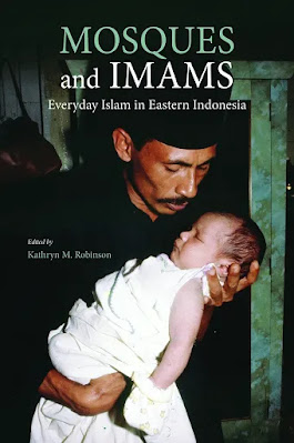 Source: NUS Press website. Cover, Mosques and Imams featuring an imam holding a sleeping baby.