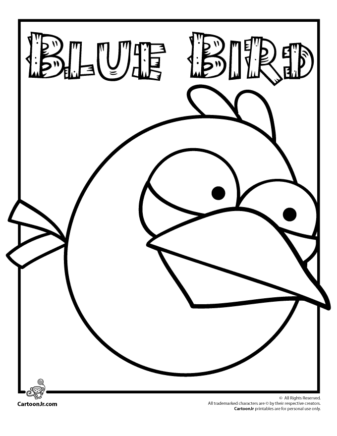 Blue Angry Bird Coloring Page Angry Birds Coloring Pages Best Gift Ideas Blog