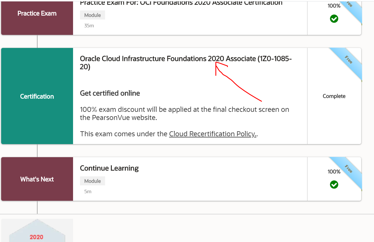 Oracle Free Cloud Certifications Exam Slots are open now...