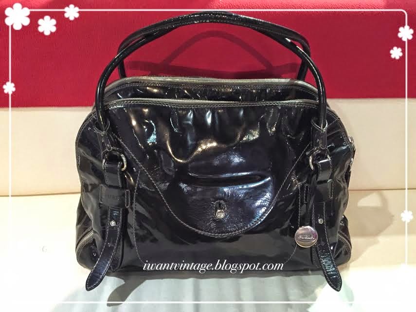 I Want Vintage | Vintage Designer Handbags: Furla Patent Leather Large ...
