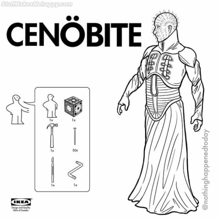 Horror Movie Characters You Can Create From IKEA's Comic Guide