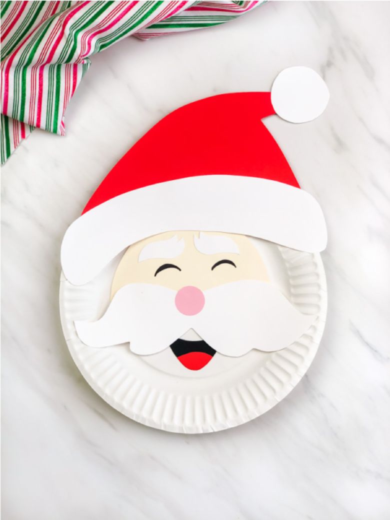 paper plate Santa craft