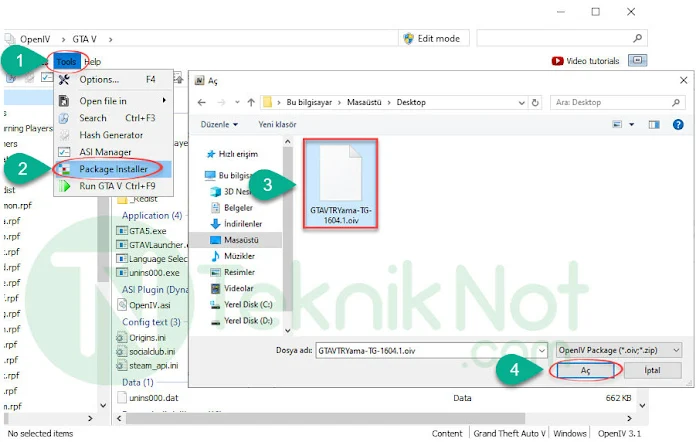 OpenIV ile Türkçe yama kurulumu