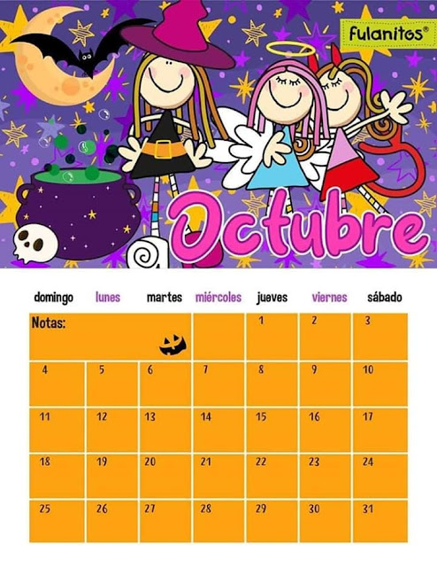 CALENDARIO OCTUBRE
