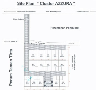 siteplan Azzura dan Zafira Residence Perumahan di Kota Bogor