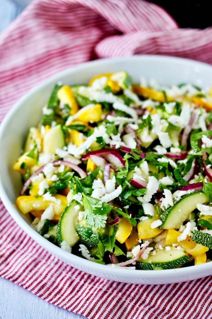 Zucchini Salad with Queso Fresco Karen's Kitchen Stories