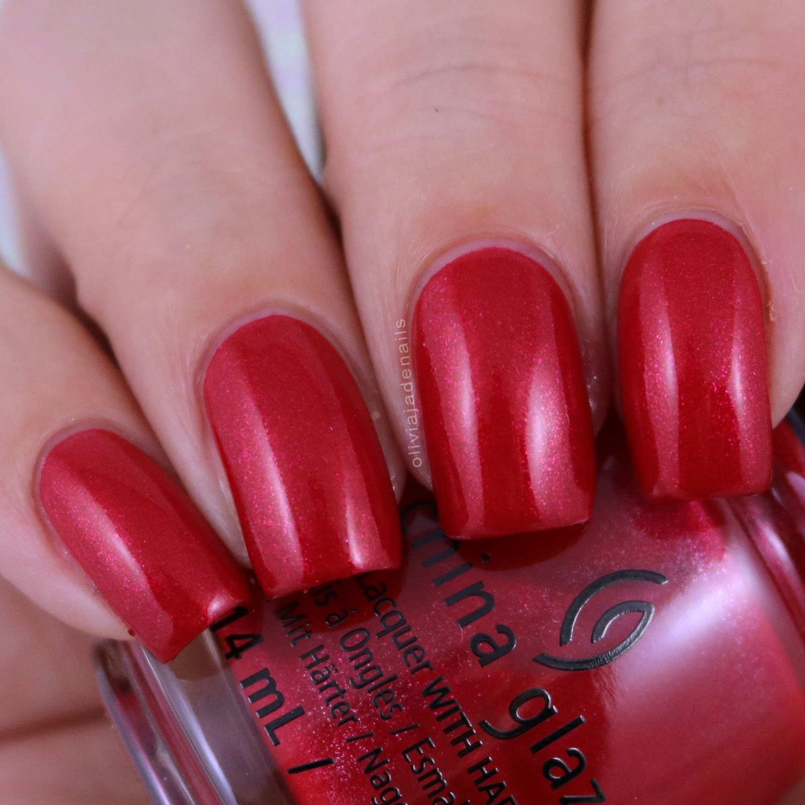 China Glaze Y'all Red-y For This? swatched by Olivia Jade Nails.