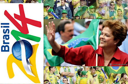 Dilma Rousseff no sorteio para o Mundial de futebol