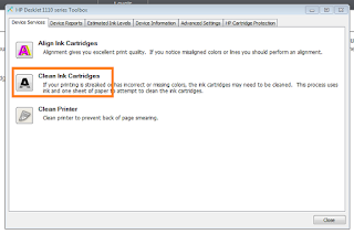 maintenance printer hp deskjet 2135