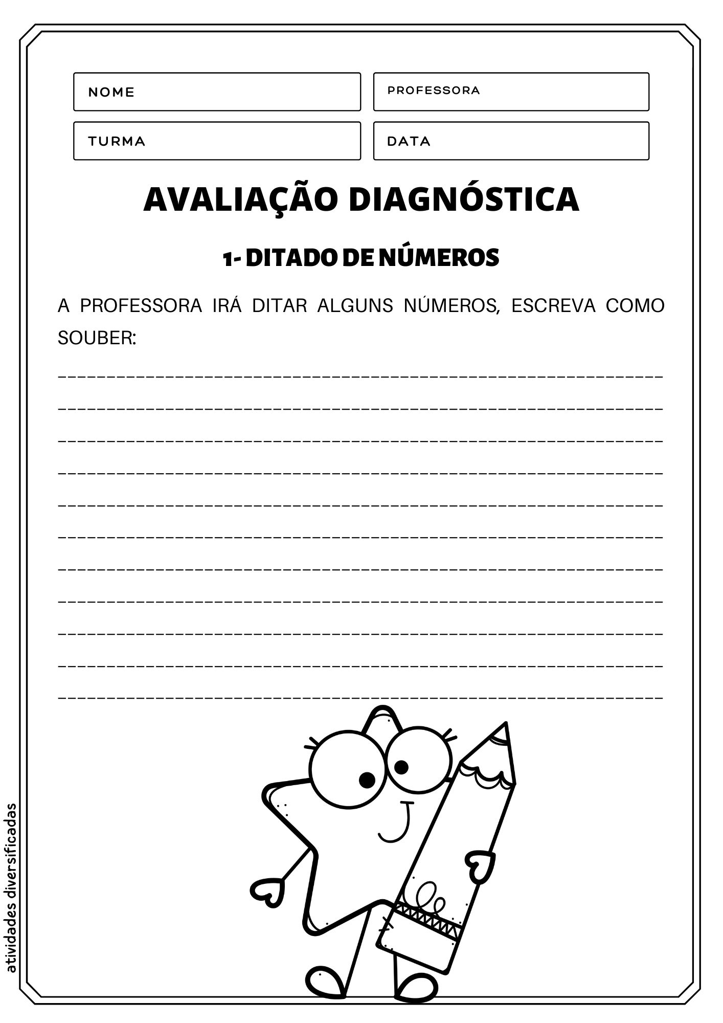 Avaliação Diagnóstica para o 5º Ano de Matemática