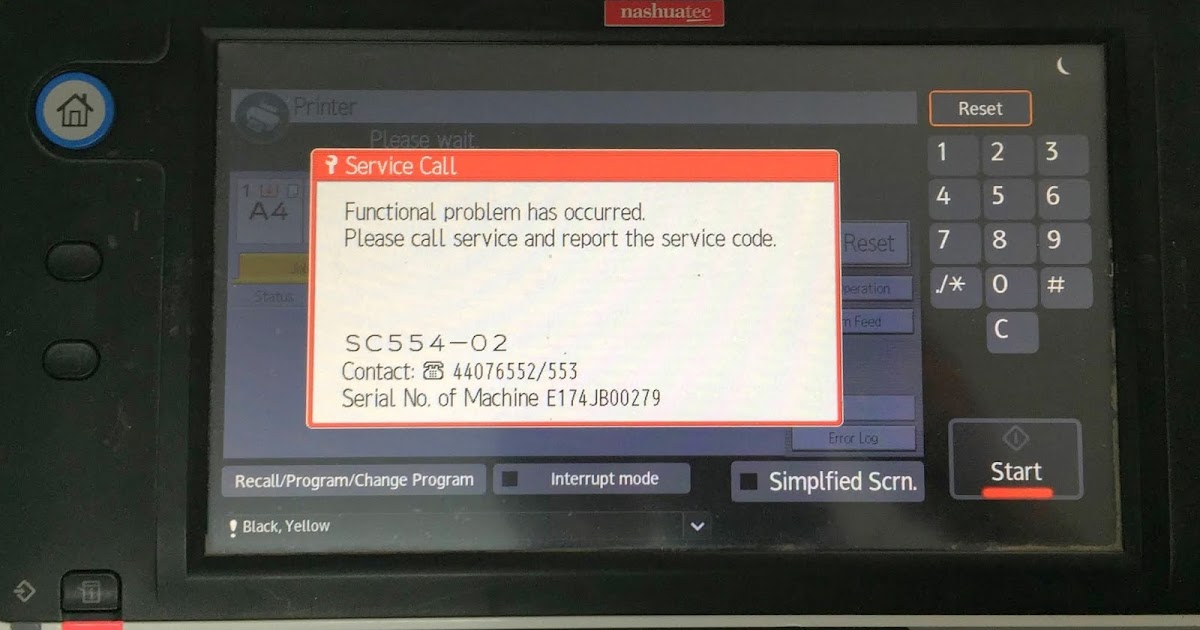How to reset error code SC55402 Ricoh MPC3503 CORONA TECHNICAL