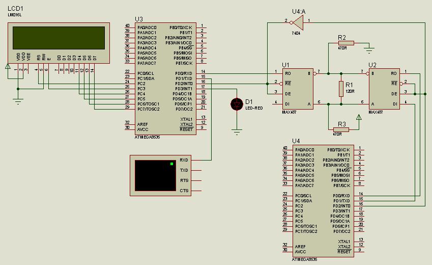 Technologination: Tutorial RS485 Sederhana dengan Bascom AVR