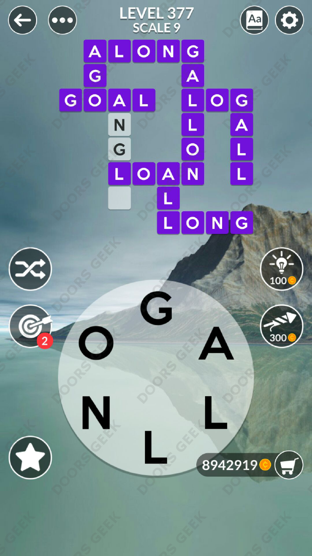 Wordscapes Level 377 Answers ~ Doors Geek