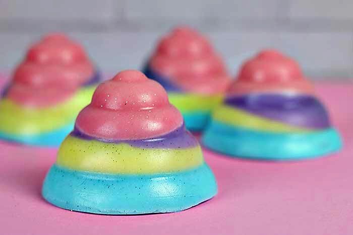 How to Make DIY Unicorn Rainbow Poop Soap With Melt and