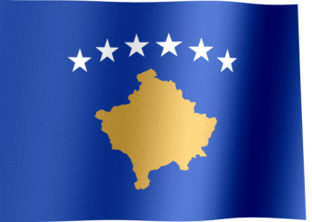 The waving flag of Kosovo (Animated GIF) (Flamuri i Kosovës)