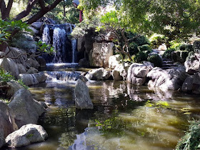 Waterfall at Chinese Garden of Friendship Darling Harbour