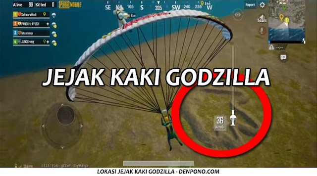 TERBARU : Inilah Jejak Kaki Godzilla King Of The Monsters di PUBG Mobile