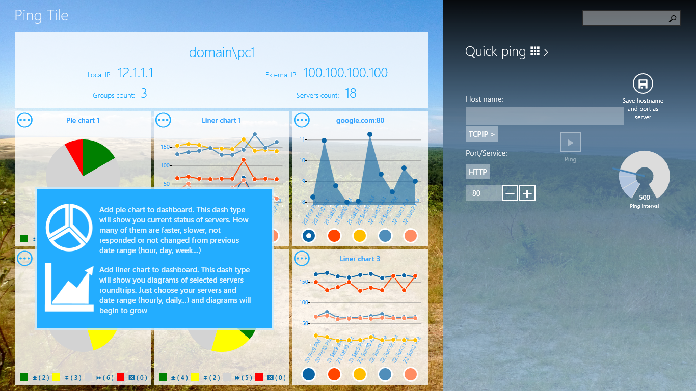 Simple Http Ping Graph Jquery Widget Ping Tile