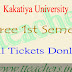 Kakatiya University degree 1st semester hall tickets 2016 download 1st year exams