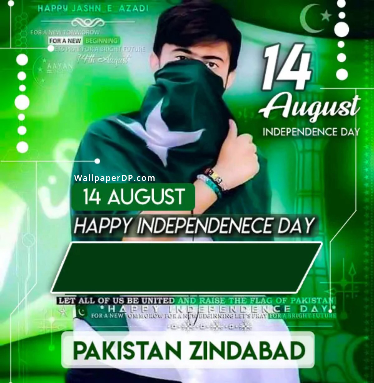 14 August Independence Day Pakistan Dp Name Editing for Girls & Boys