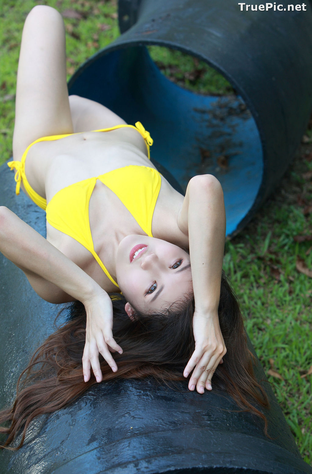 Image Taiwanese Model - 花巧娟 - Lovely and Pretty Yellow Bikini Girl - TruePic.net - Picture-60