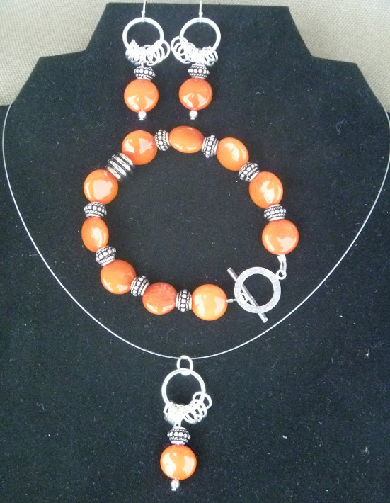 Orange Bead Set $50