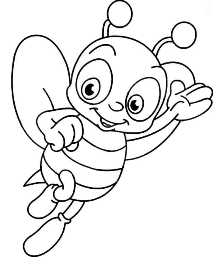 Bee Coloring Pages For Kids - Yuk Sebar