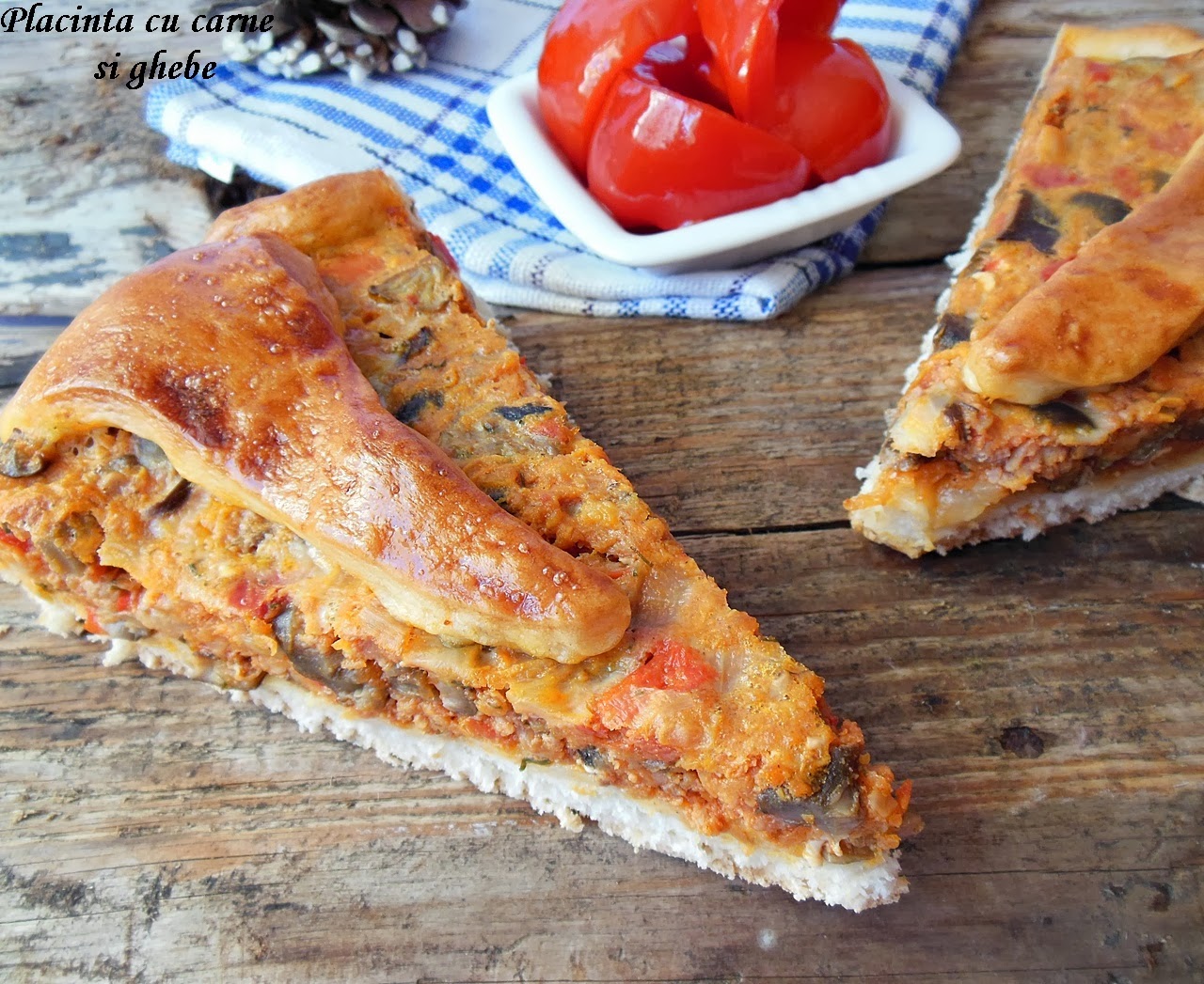 Placinta cu carne si ghebe
