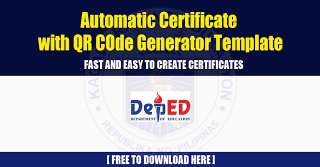 Free Automatic Certificate with QR Code Generator for INSET