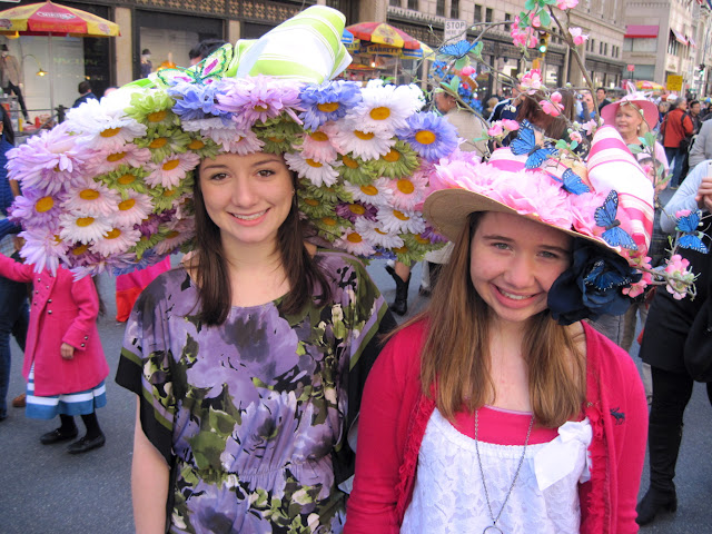 Flowers abound on these Easter Parade bonnets
