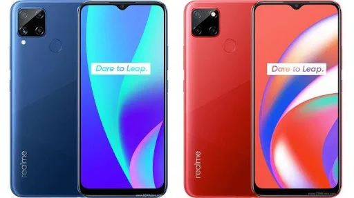 Desain Body dan layar Realme C12 Realme C12