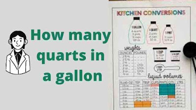 How many quarts in a gallon | How many ounces in a gallon