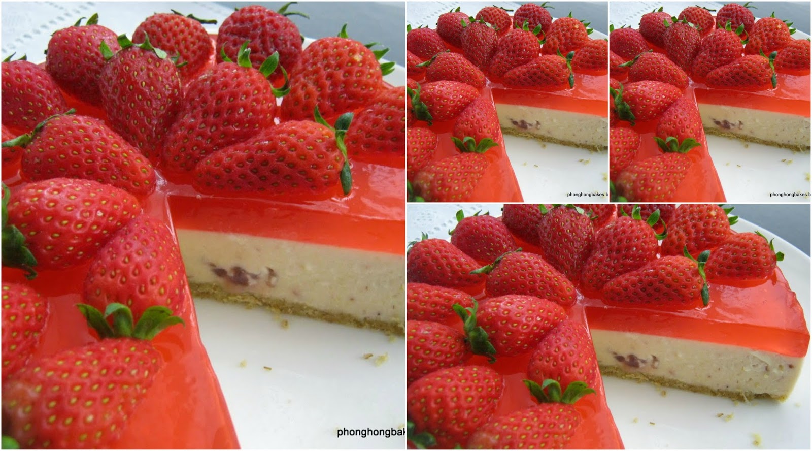 Yogurt Jelly Strawberry Cheesecake by Phong Hong